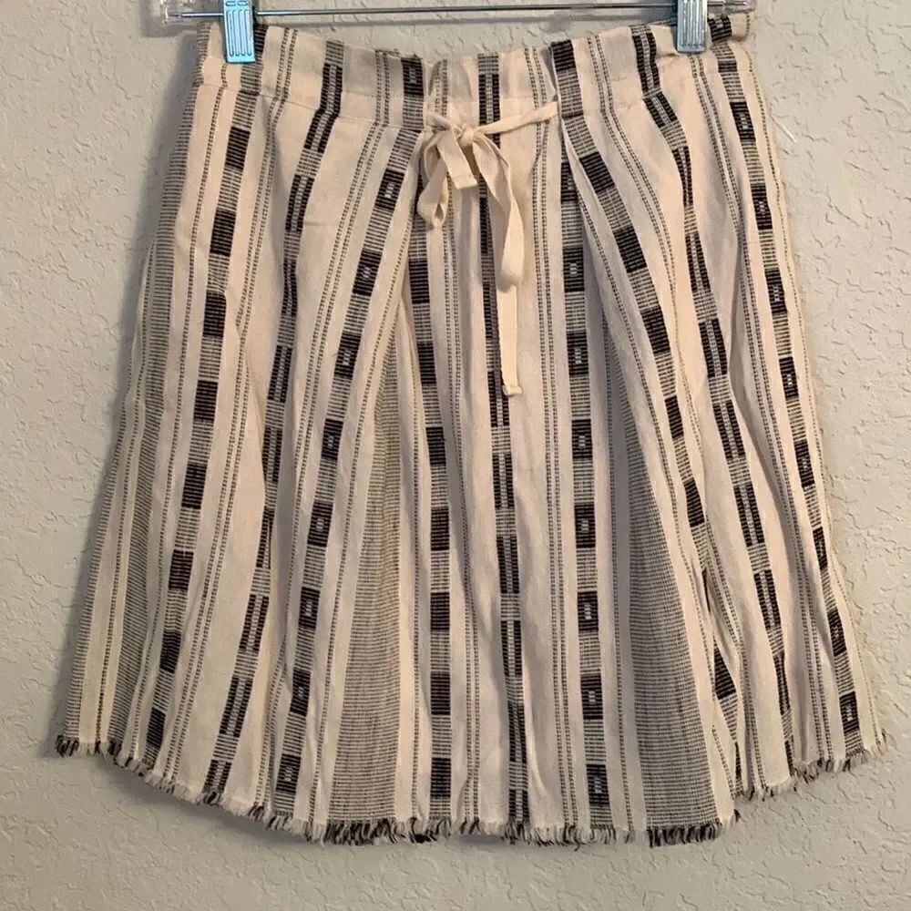 MADEWELL Cotton Striped Mini Skirt Size XS